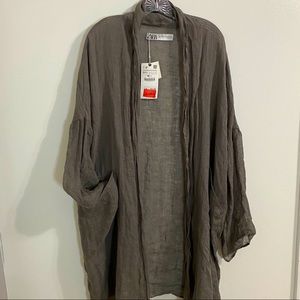 Zara 100% Linen cardigan